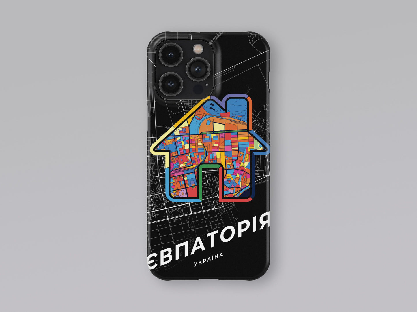 Yevpatoria Ukraine slim phone case with colorful icon 3