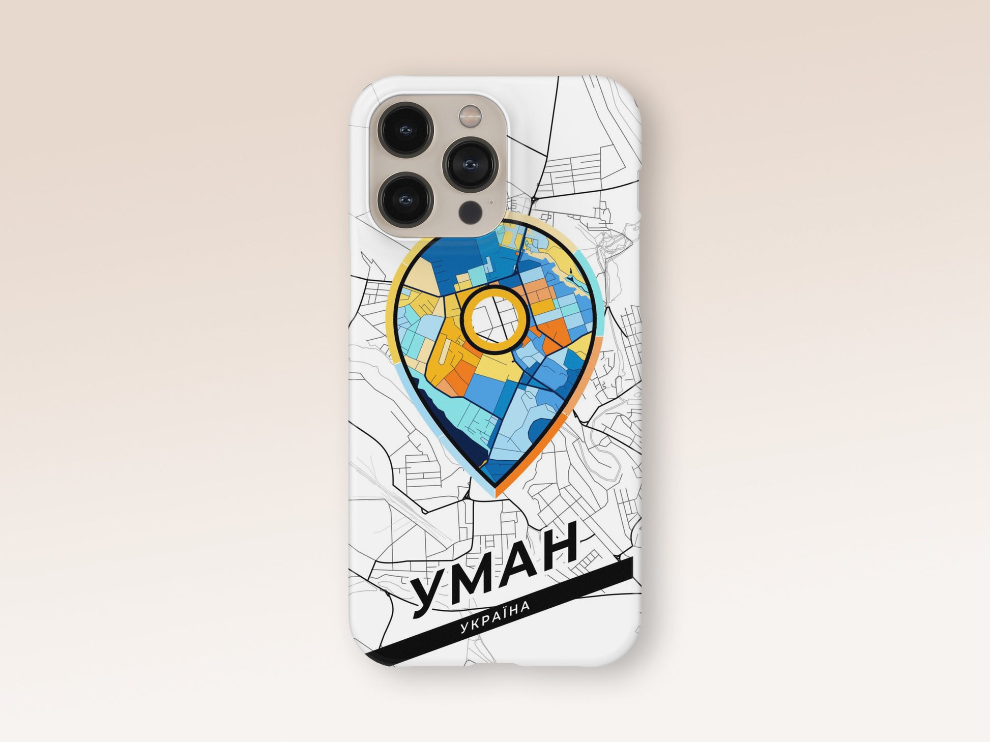 Uman Ukraine slim phone case with colorful icon 1