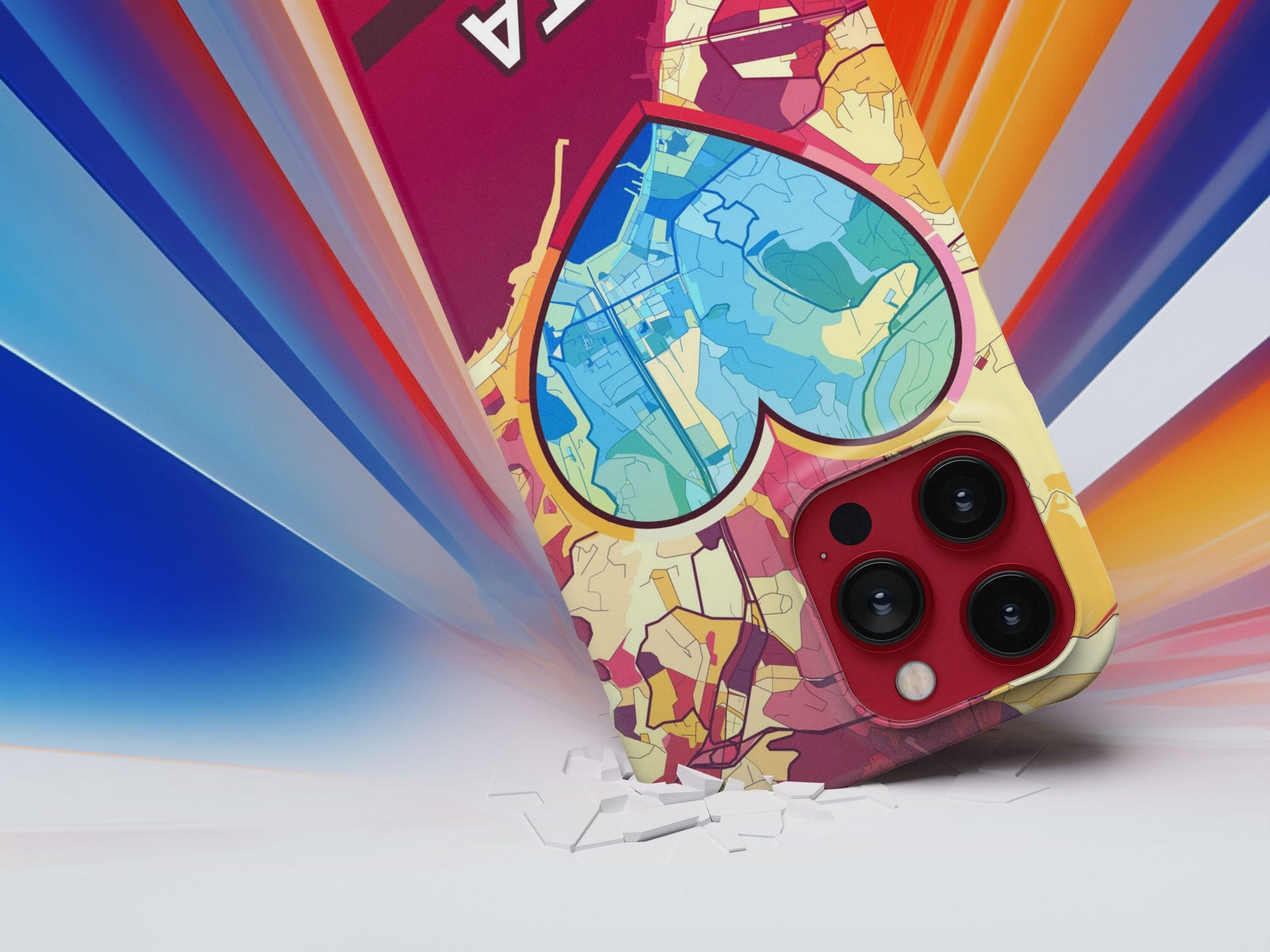 Yalta Ukraine slim phone case with colorful icon