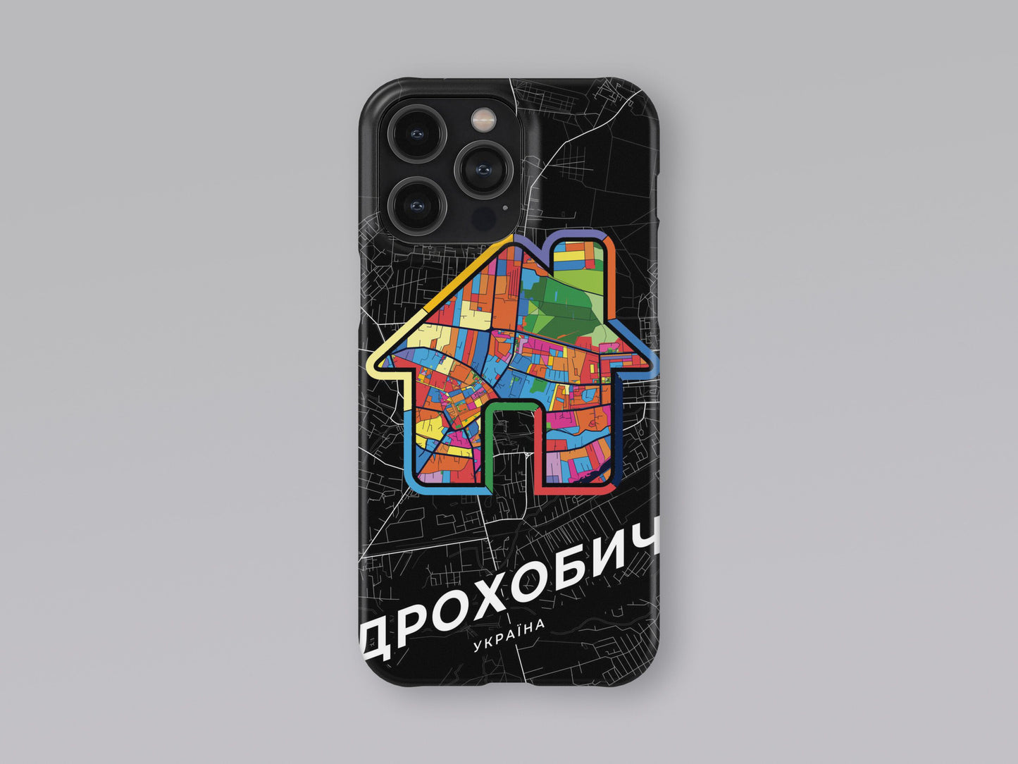 Drohobych Ukraine slim phone case with colorful icon. Birthday, wedding or housewarming gift. Couple match cases. 3