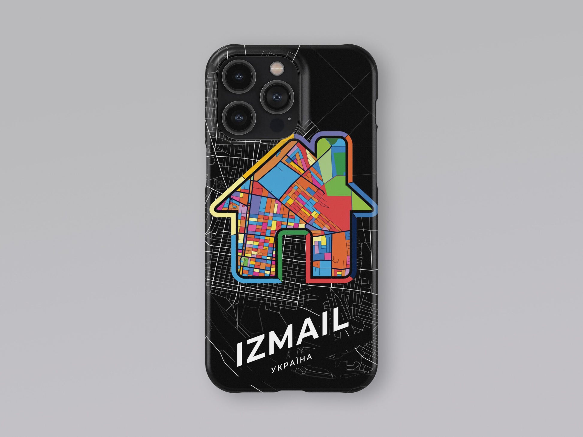Izmail Ukraine slim phone case with colorful icon. Birthday, wedding or housewarming gift. Couple match cases. 3