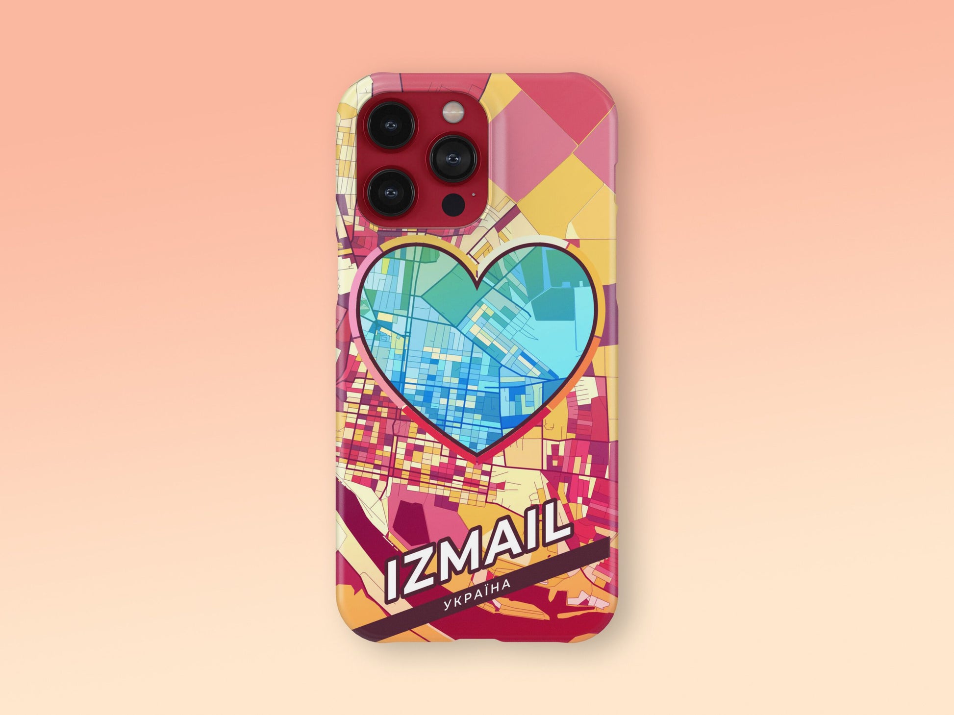 Izmail Ukraine slim phone case with colorful icon. Birthday, wedding or housewarming gift. Couple match cases. 2
