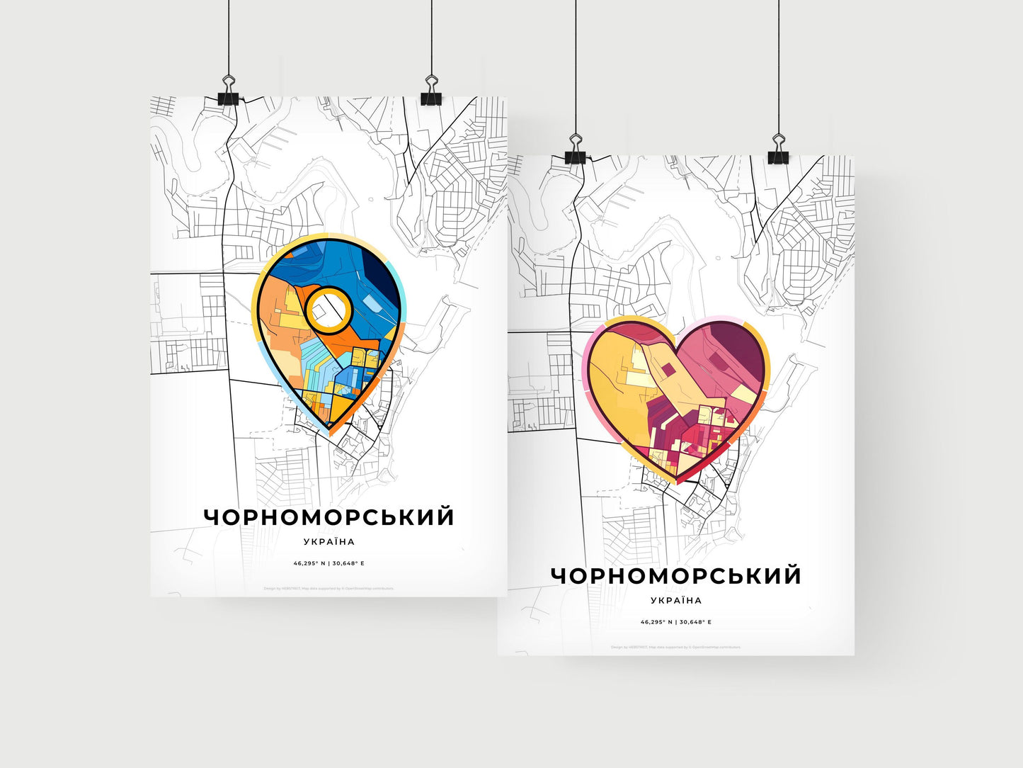 Chornomorsk Ukraine art print for couples