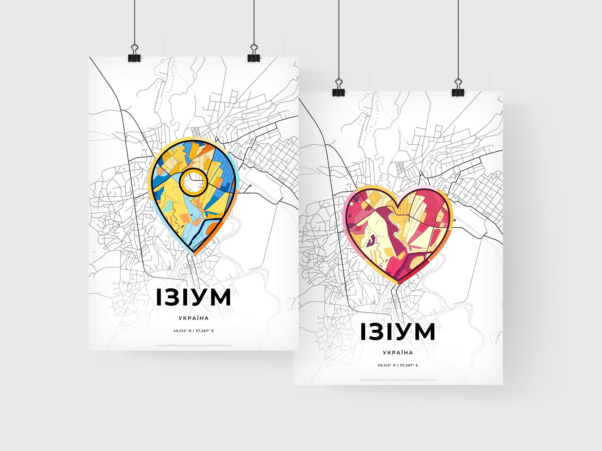 Izium Ukraine art print for couples