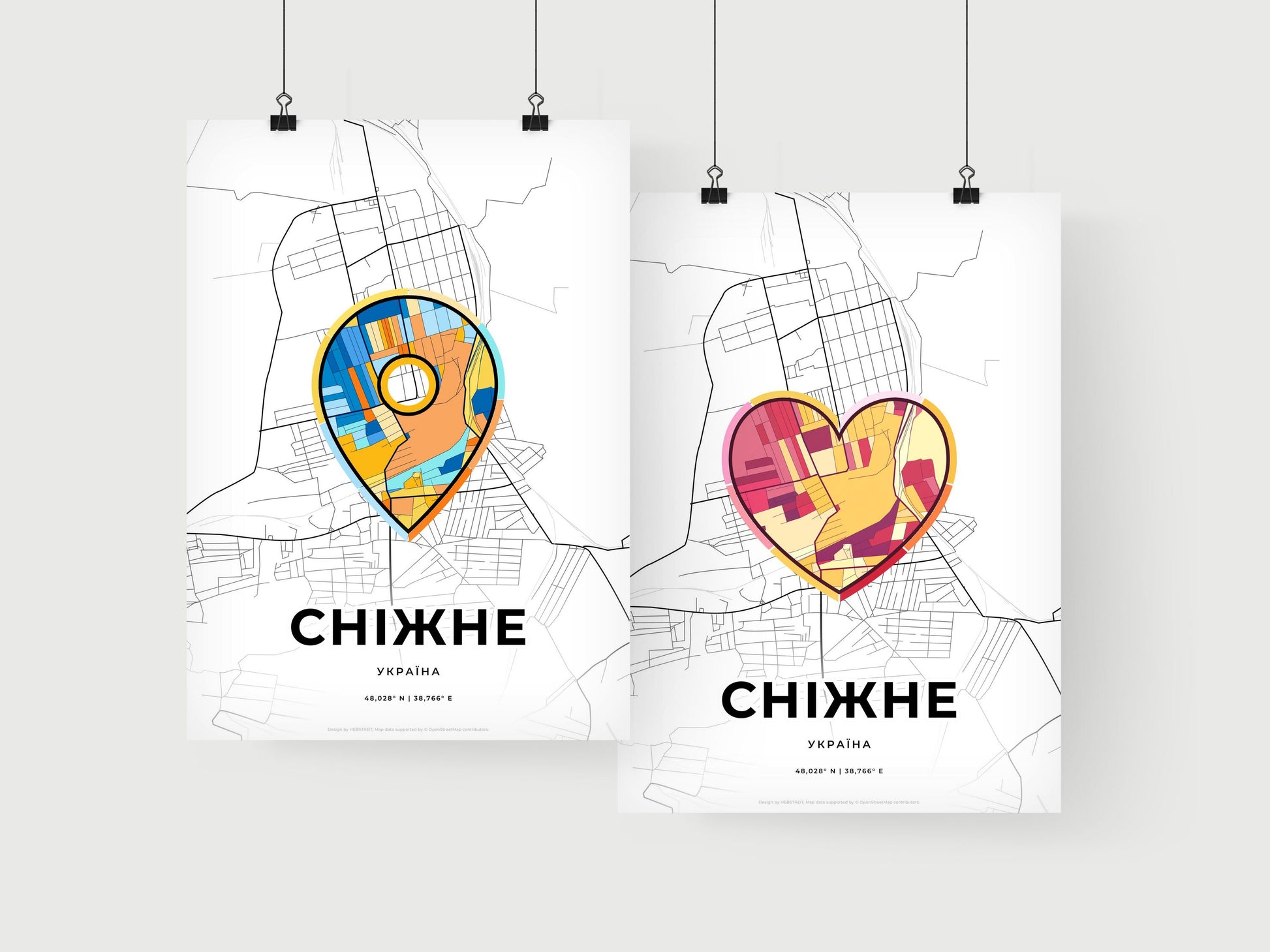 Snizhne Ukraine art print for couples
