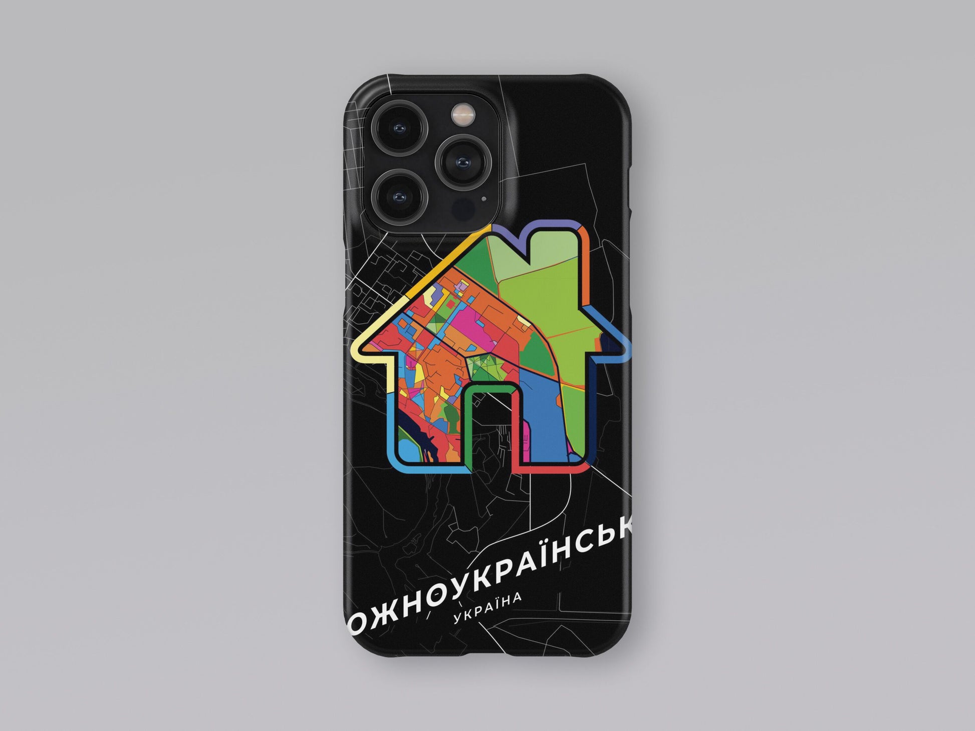 Yuzhnoukrainsk Ukraine slim phone case with colorful icon 3