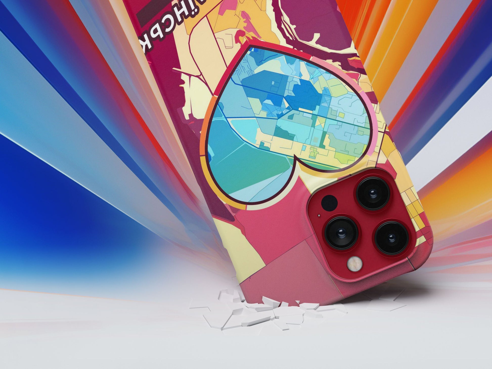Yuzhnoukrainsk Ukraine slim phone case with colorful icon