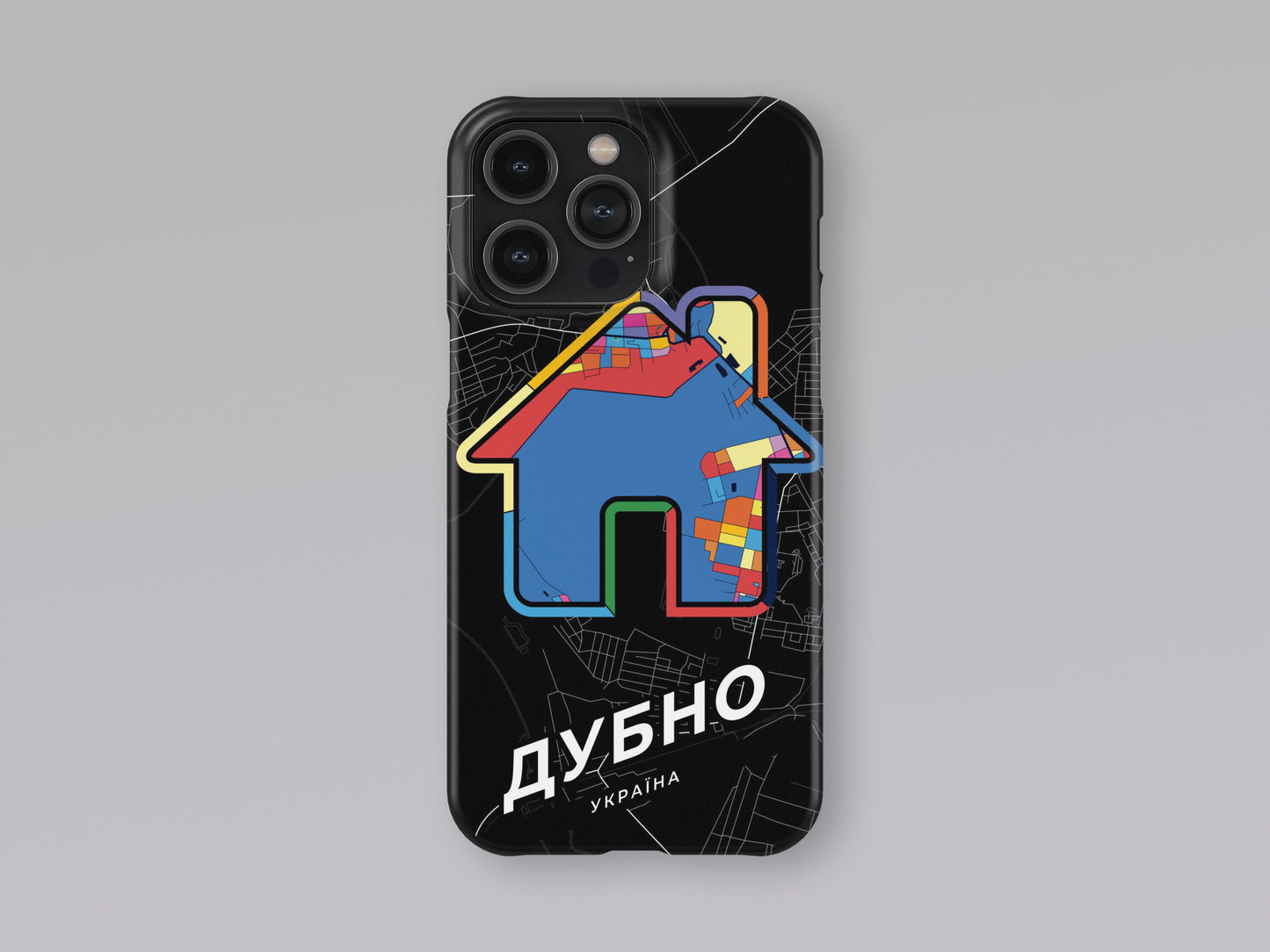 Dubno Ukraine slim phone case with colorful icon. Birthday, wedding or housewarming gift. Couple match cases. 3