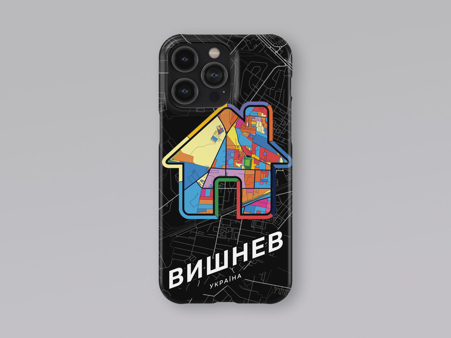 Vyshneve Ukraine slim phone case with colorful icon 3