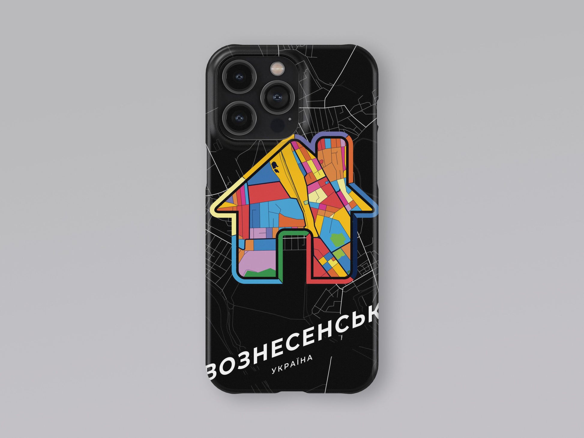 Voznesensk Ukraine slim phone case with colorful icon 3
