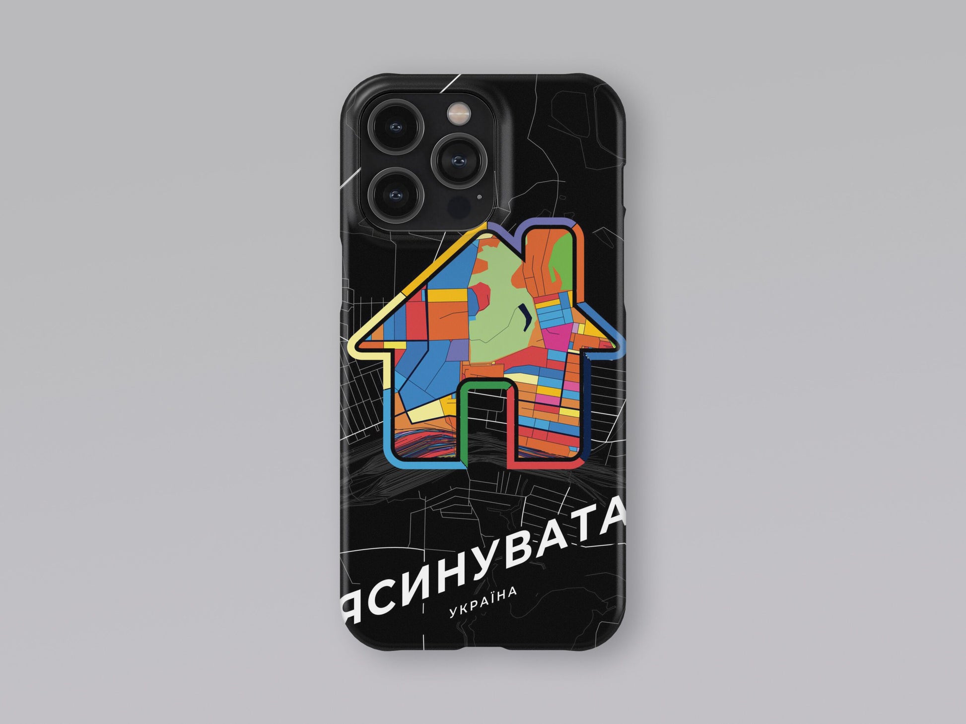 Yasynuvata Ukraine slim phone case with colorful icon 3