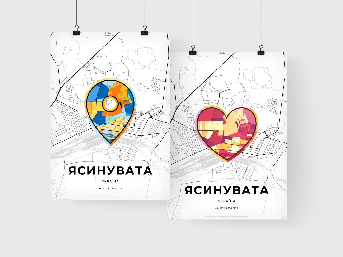 Yasynuvata Ukraine art print for couples