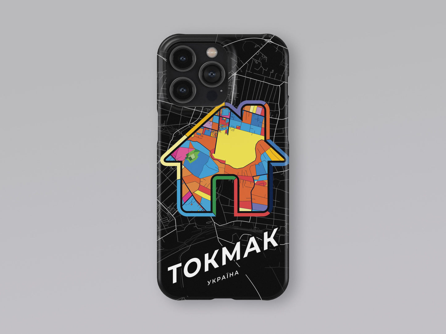 Tokmak Ukraine slim phone case with colorful icon 3
