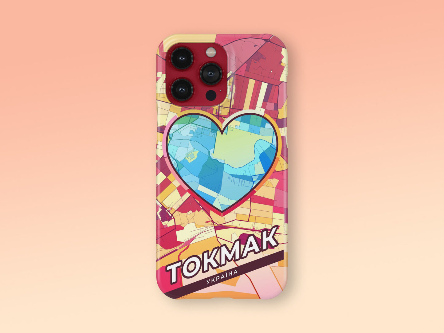 Tokmak Ukraine slim phone case with colorful icon 2