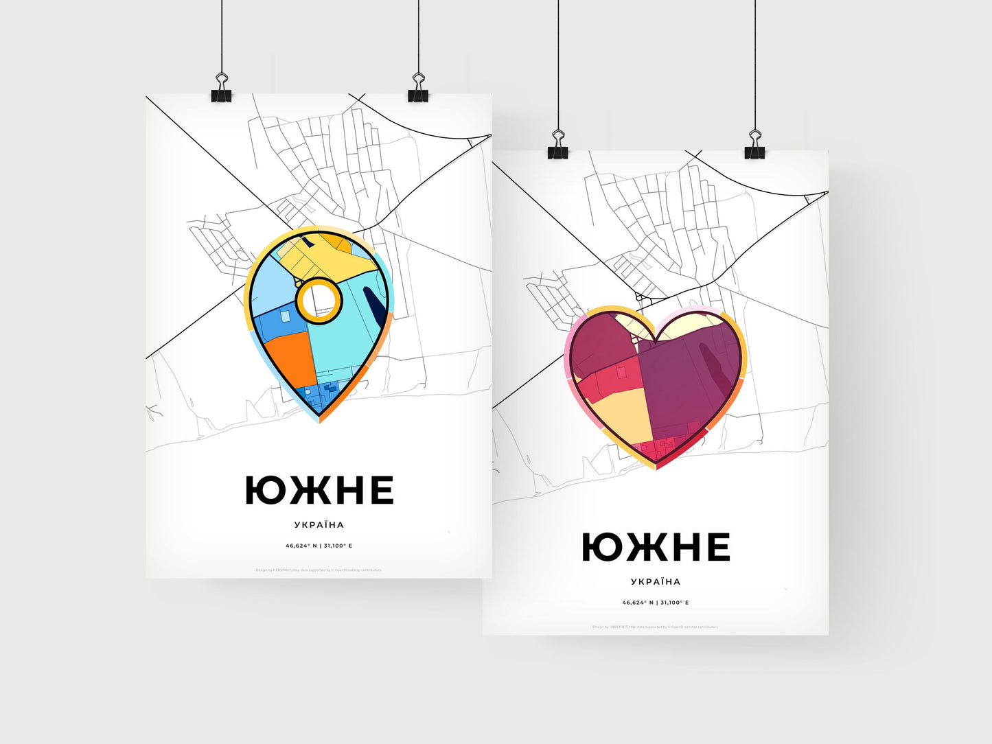 Yuzhne Ukraine art print for couples