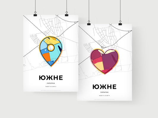 Yuzhne Ukraine art print for couples