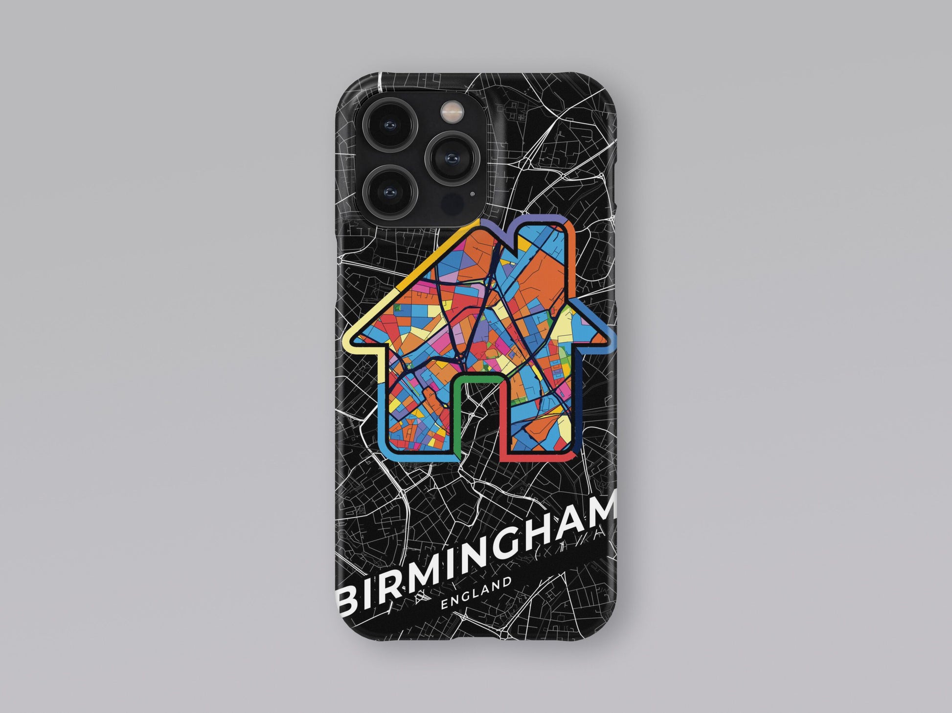 Birmingham England slim phone case with colorful icon. Birthday, wedding or housewarming gift. Couple match cases. 3