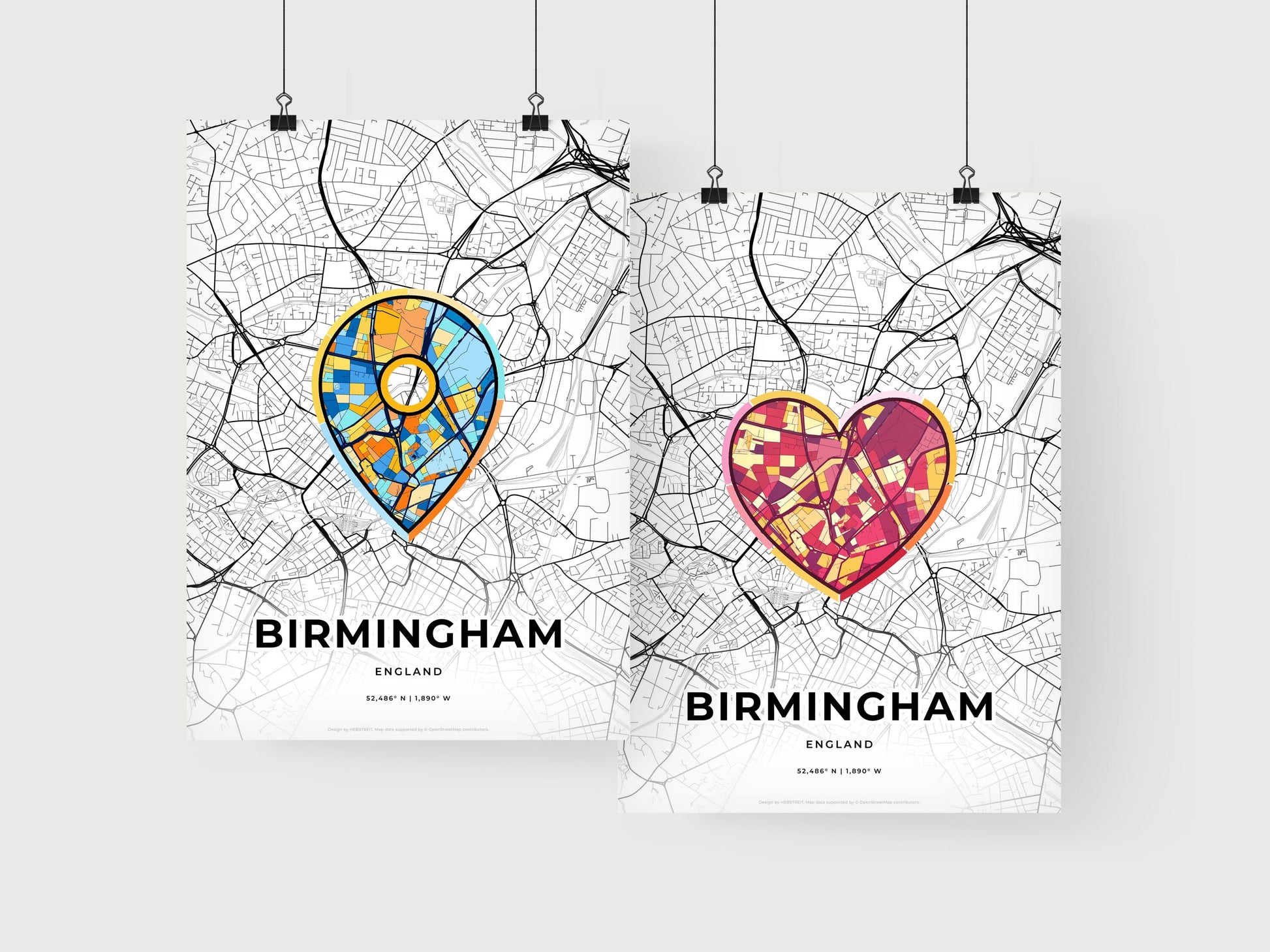 Birmingham England art print for couples