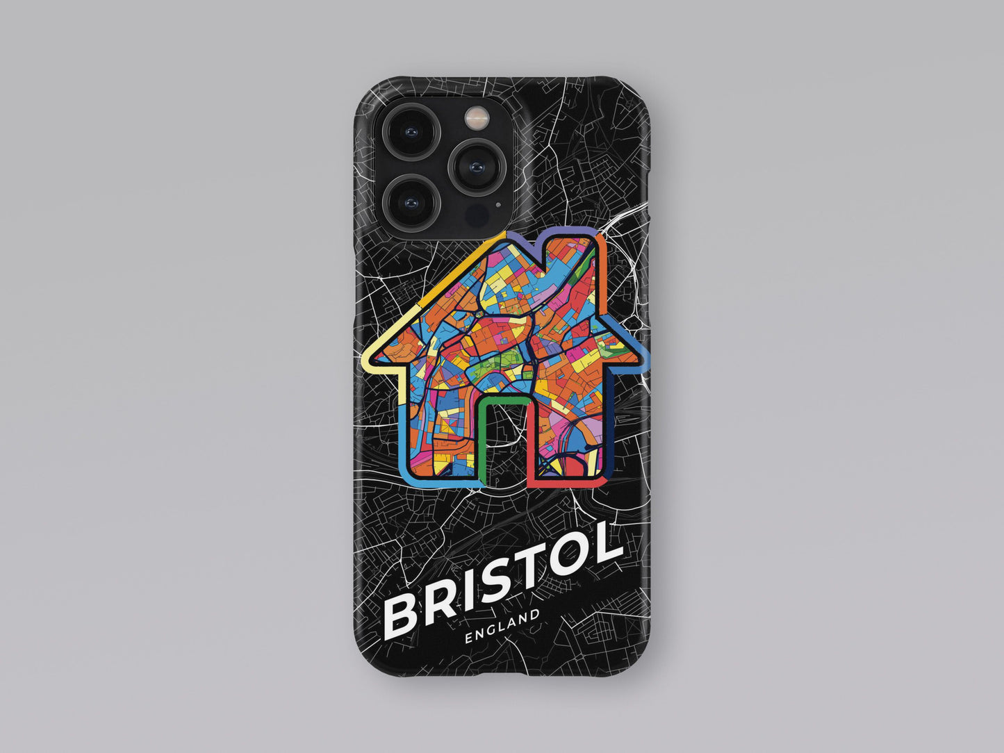 Bristol England slim phone case with colorful icon. Birthday, wedding or housewarming gift. Couple match cases. 3