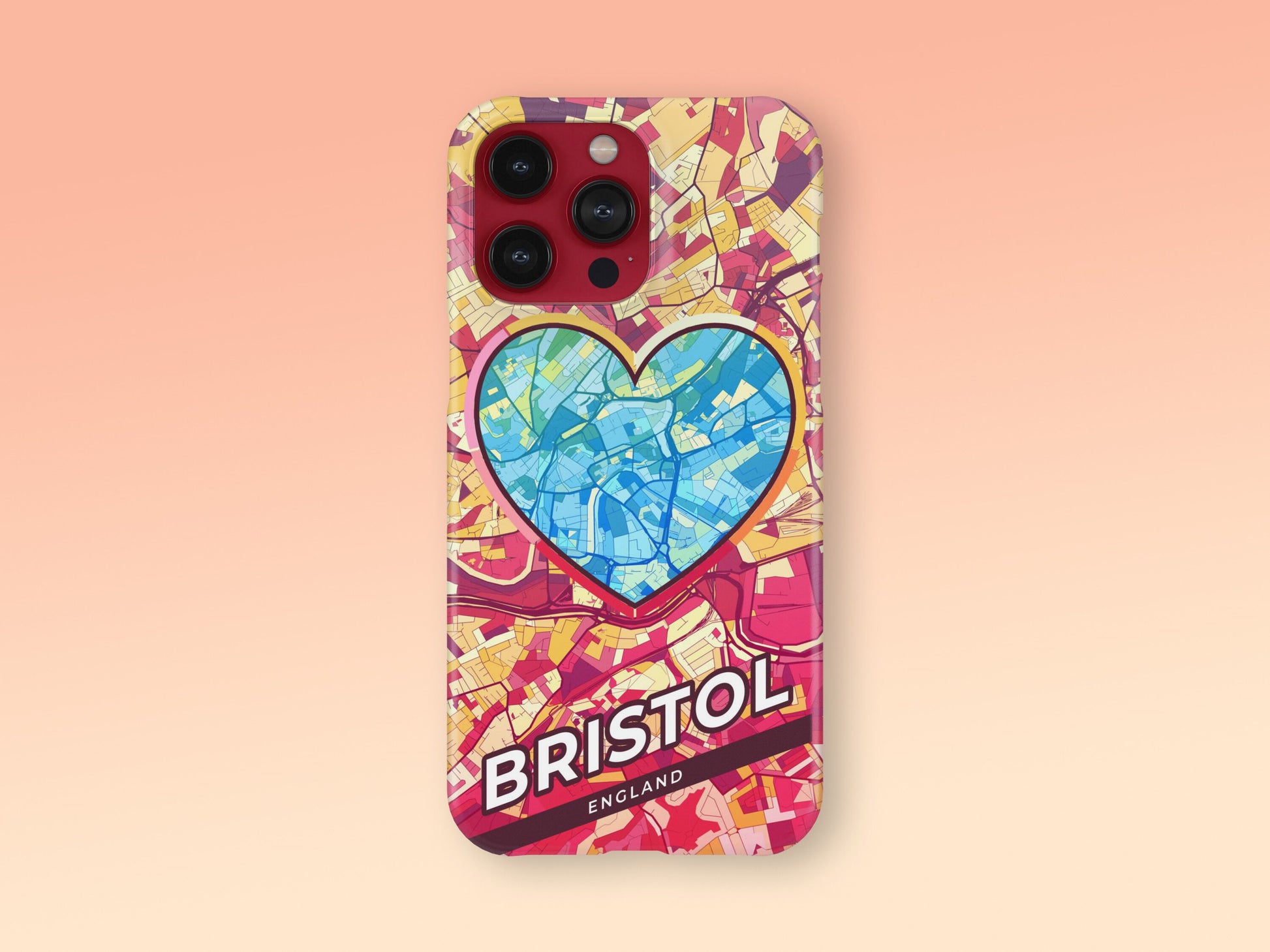 Bristol England slim phone case with colorful icon. Birthday, wedding or housewarming gift. Couple match cases. 2