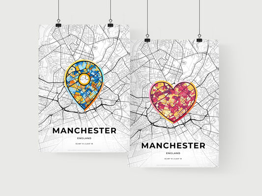 Manchester England art print for couples