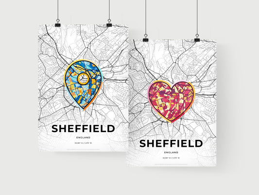 Sheffield England art print for couples