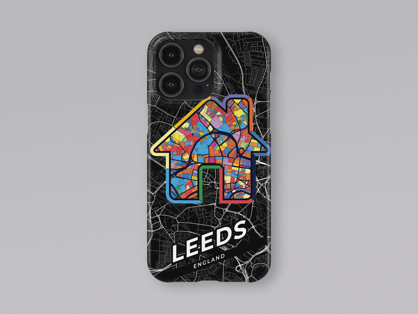 Leeds England slim phone case with colorful icon. Birthday, wedding or housewarming gift. Couple match cases. 3