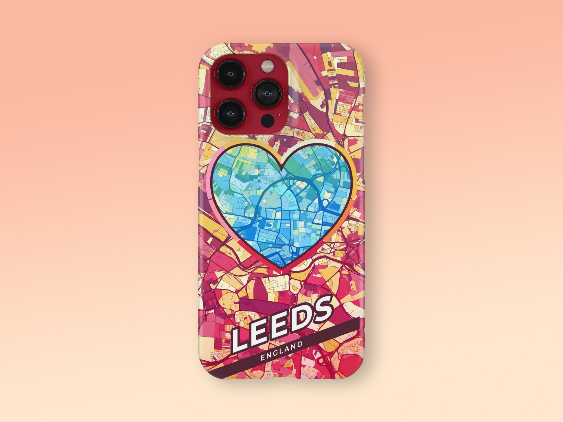 Leeds England slim phone case with colorful icon. Birthday, wedding or housewarming gift. Couple match cases. 2