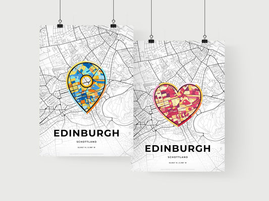 Edinburgh Scotland art print for couples