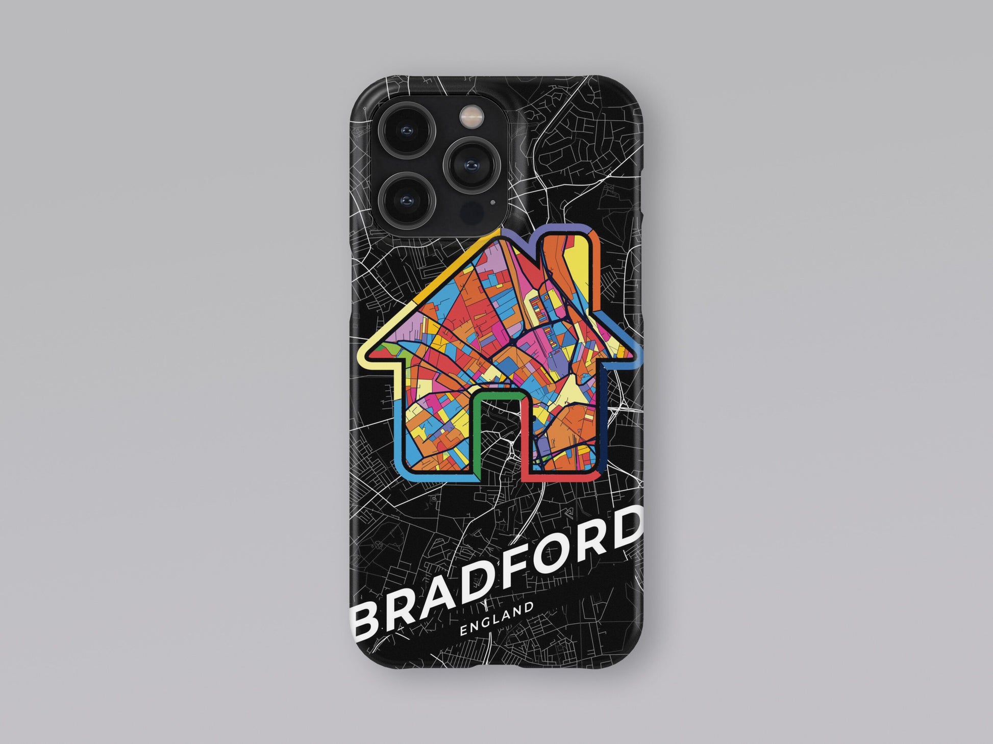 Bradford England slim phone case with colorful icon. Birthday, wedding or housewarming gift. Couple match cases. 3