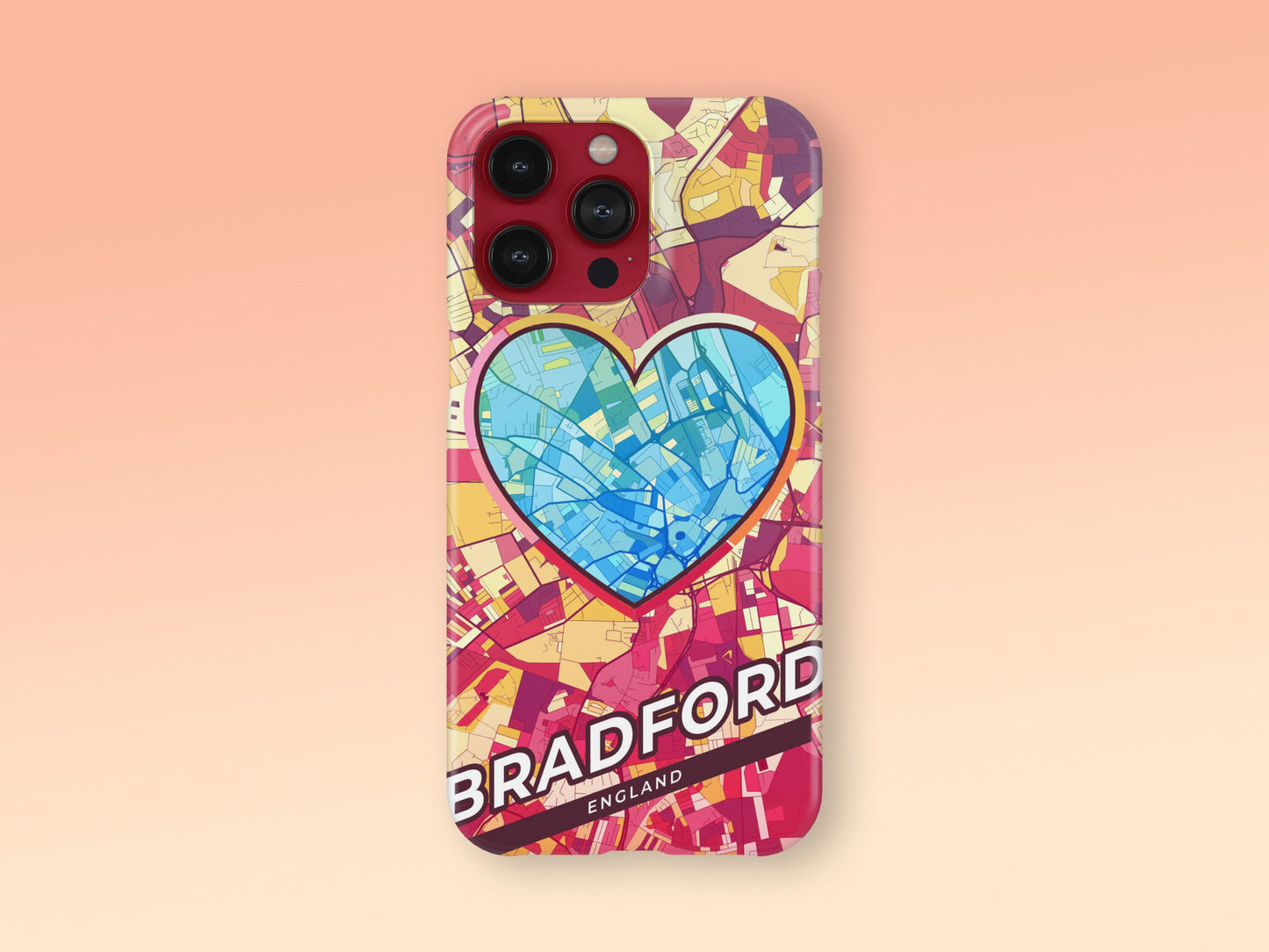 Bradford England slim phone case with colorful icon. Birthday, wedding or housewarming gift. Couple match cases. 2