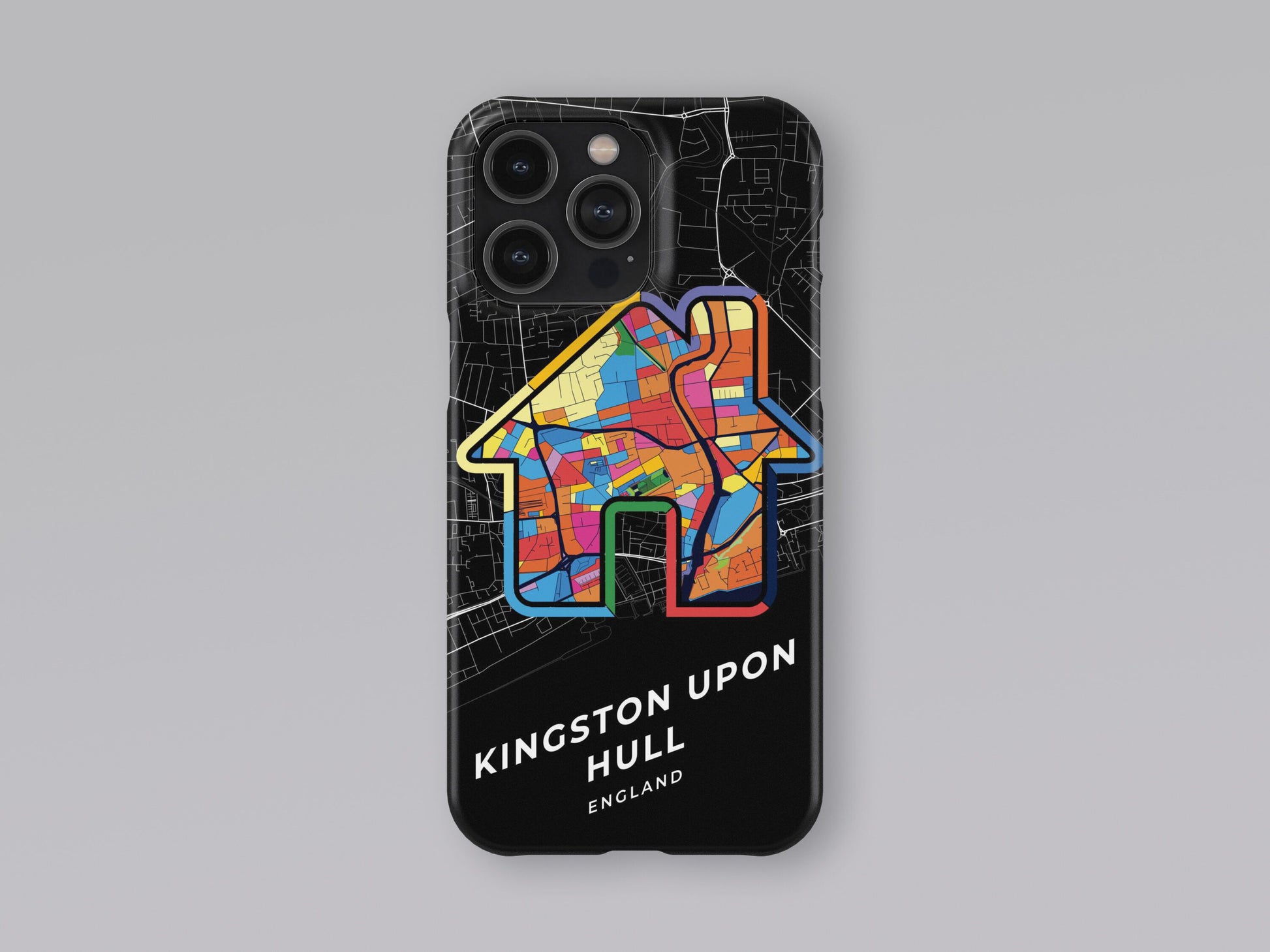 Kingston Upon Hull England slim phone case with colorful icon. Birthday, wedding or housewarming gift. Couple match cases. 3