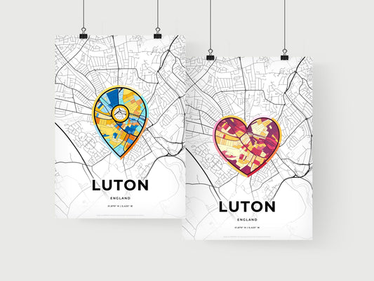 Luton England art print for couples
