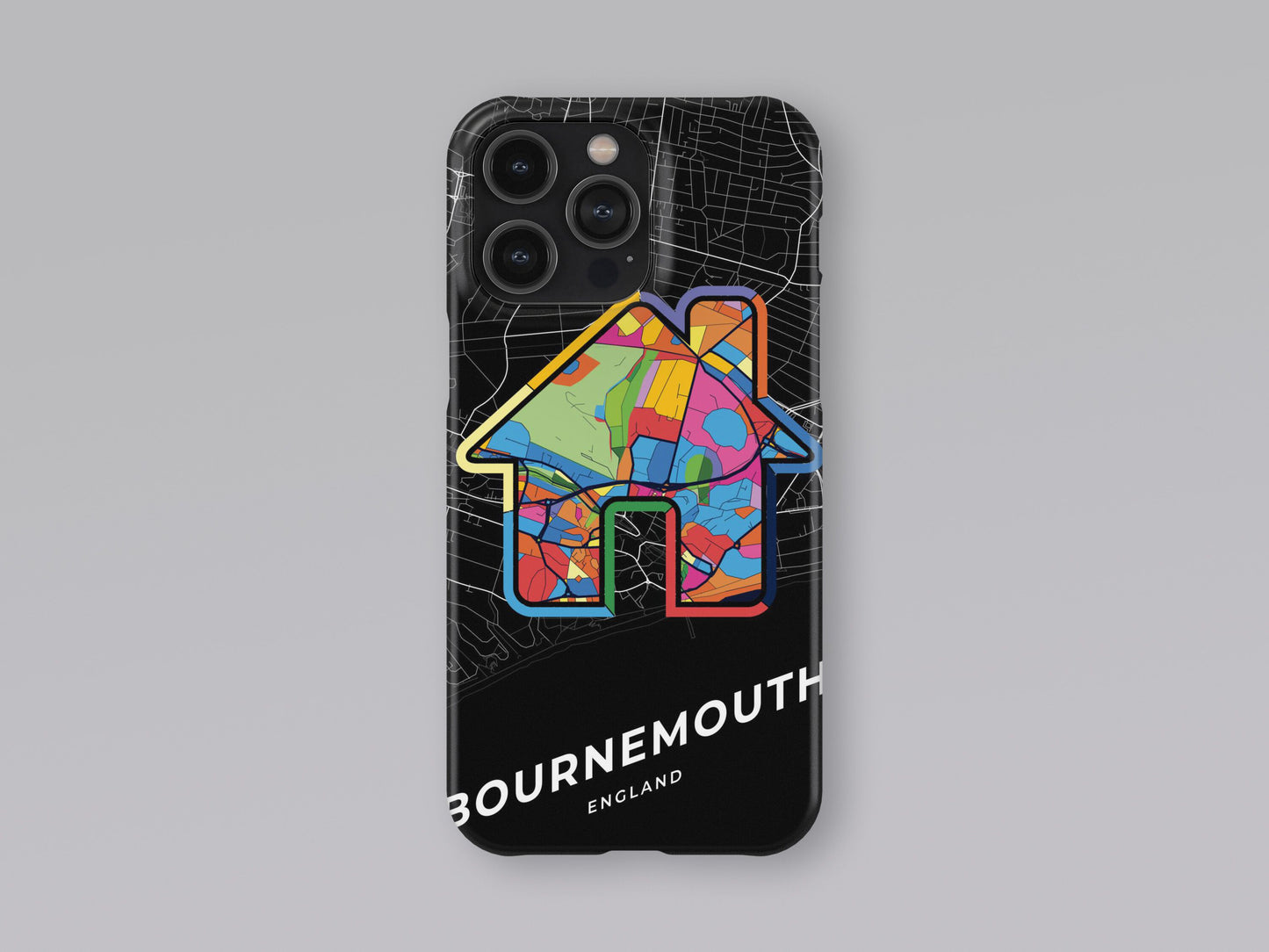 Bournemouth England slim phone case with colorful icon. Birthday, wedding or housewarming gift. Couple match cases. 3