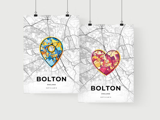 Bolton England art print for couples