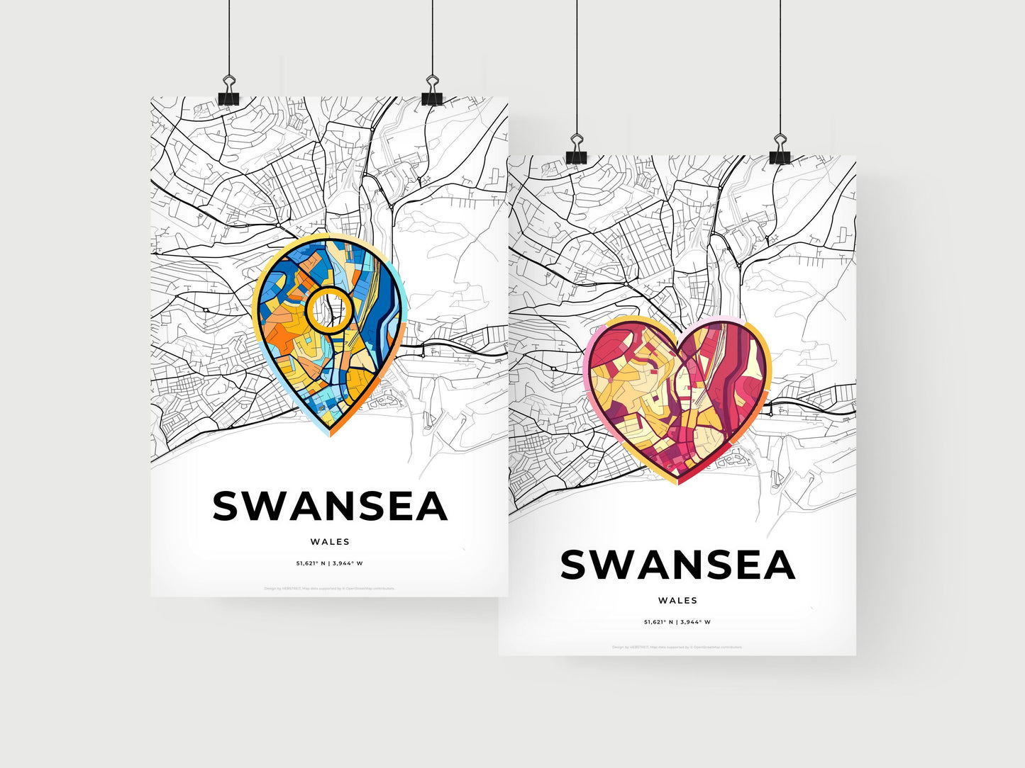 Swansea Wales art print for couples