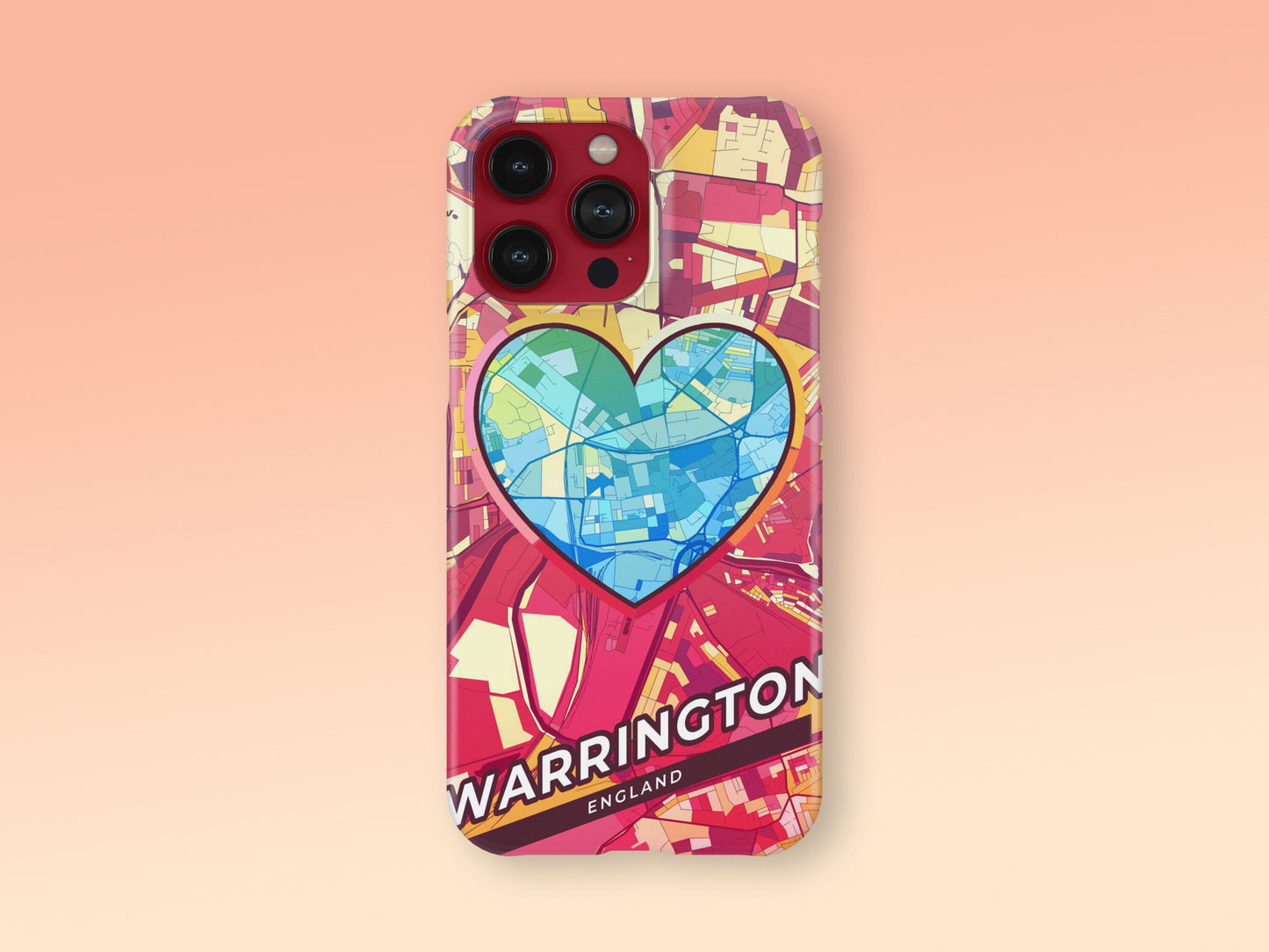 Warrington England slim phone case with colorful icon 2