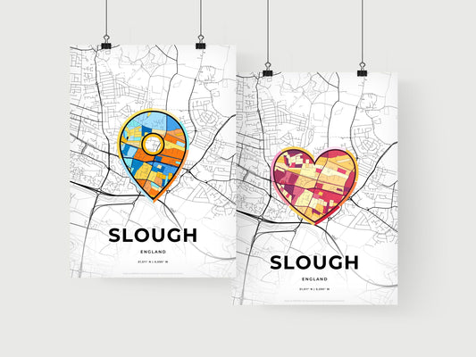 Slough England art print for couples