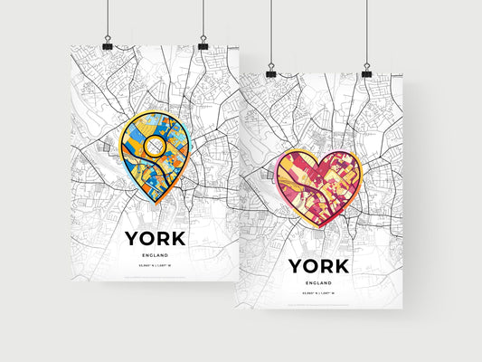 York England art print for couples