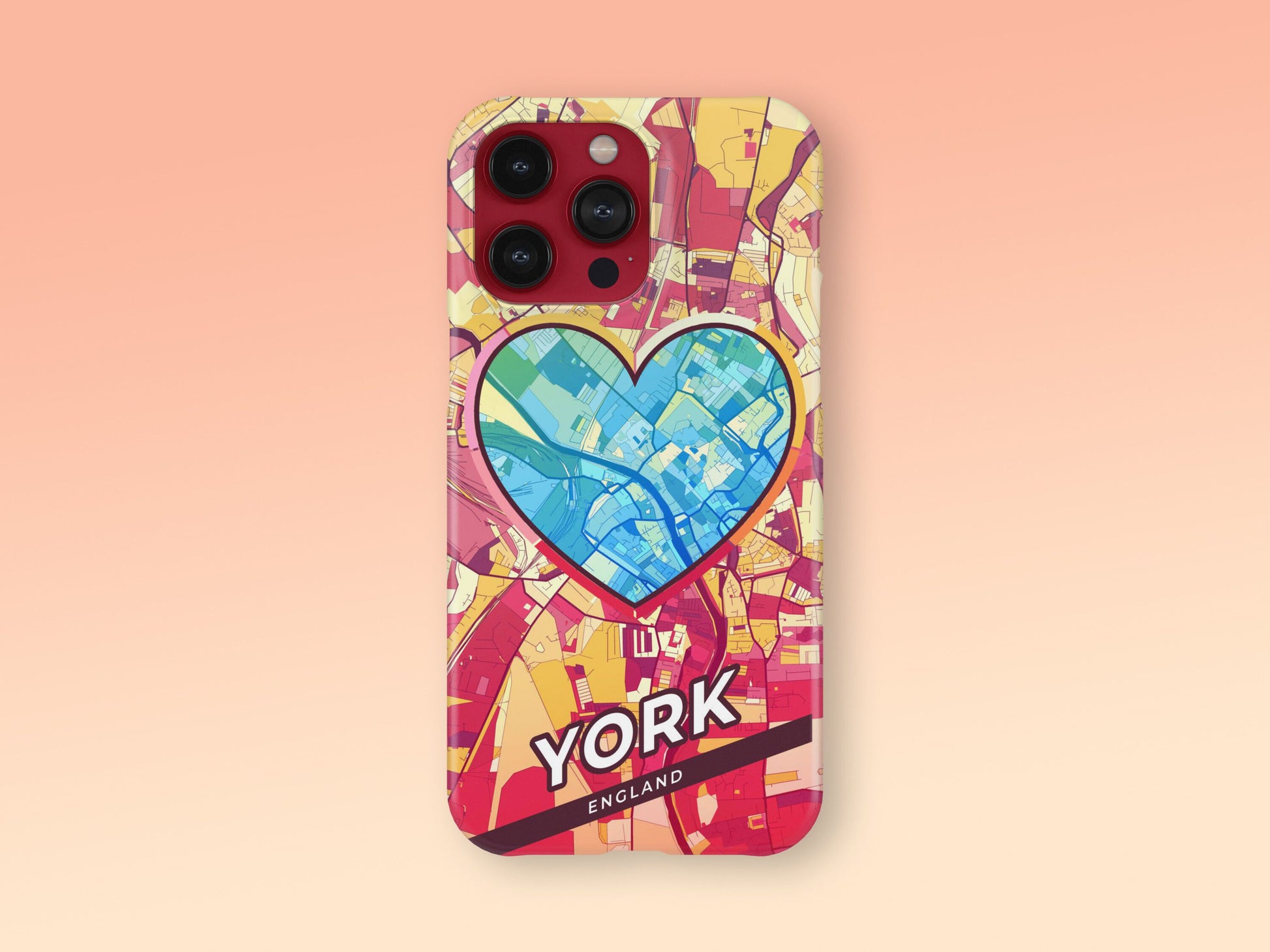 York England slim phone case with colorful icon 2