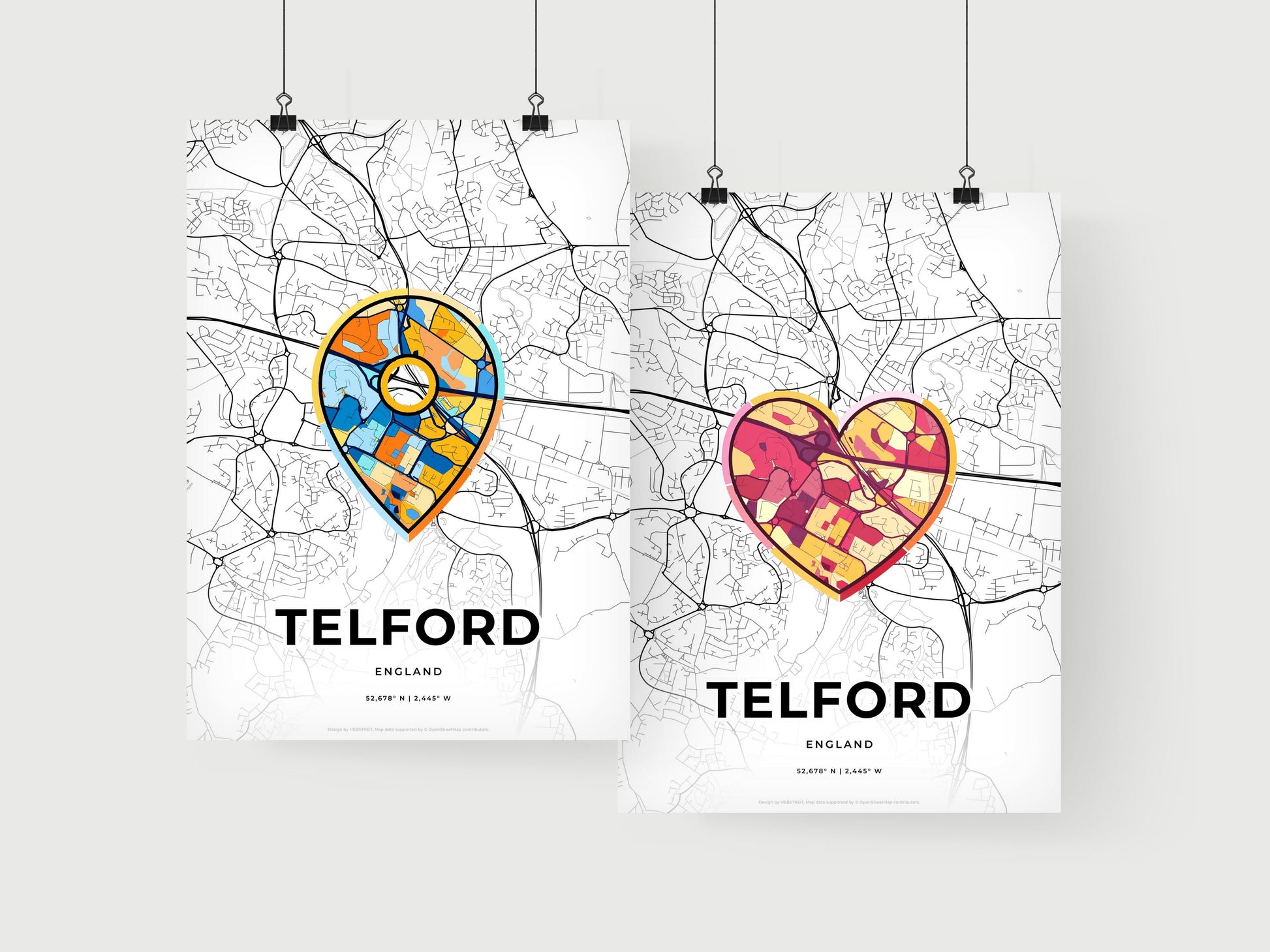 Telford England art print for couples