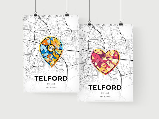 Telford England art print for couples