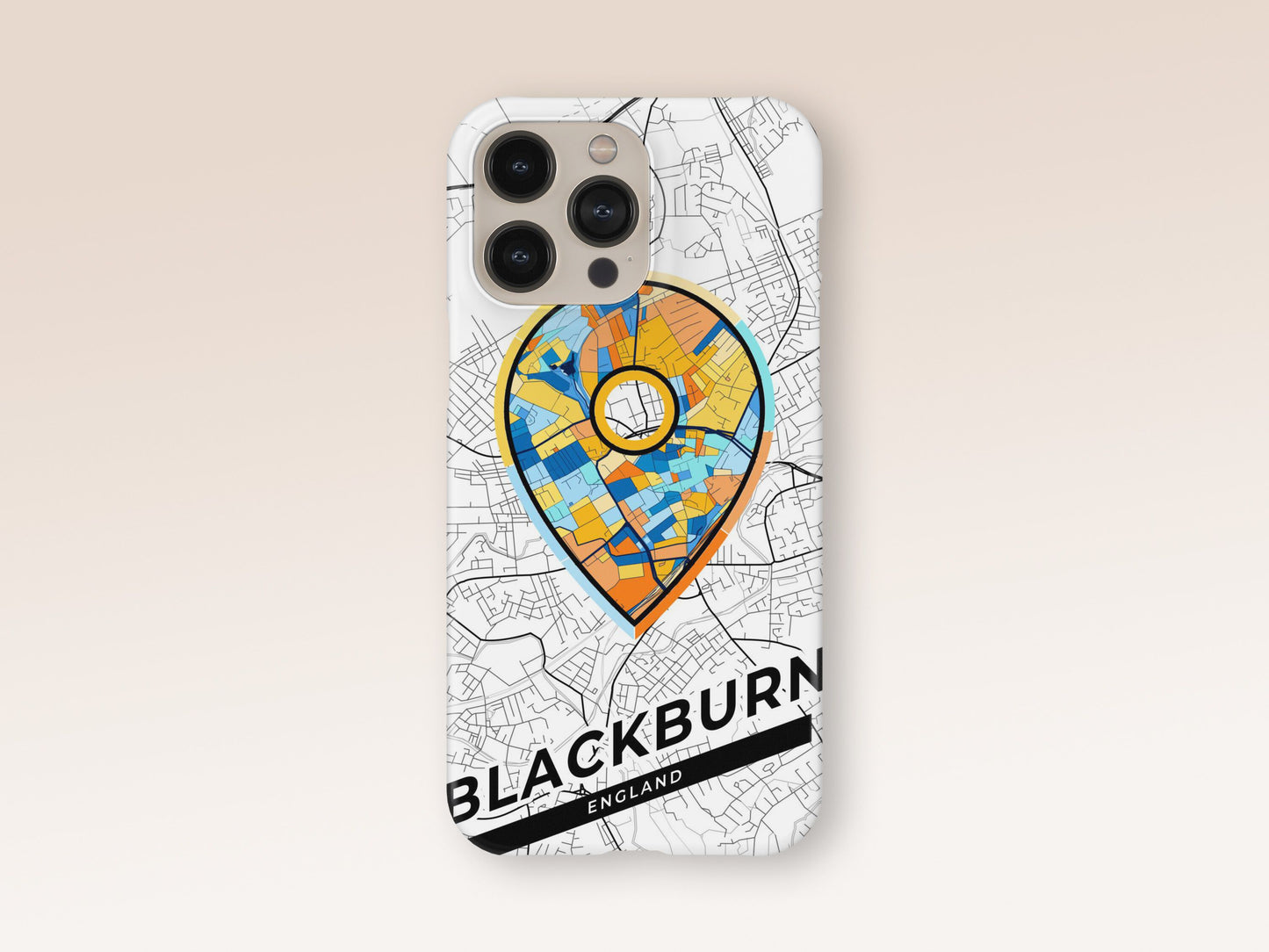 Blackburn England slim phone case with colorful icon. Birthday, wedding or housewarming gift. Couple match cases. 1