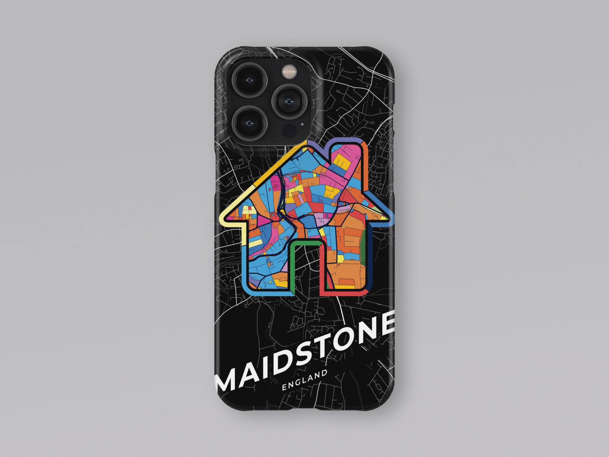 Maidstone England slim phone case with colorful icon. Birthday, wedding or housewarming gift. Couple match cases. 3