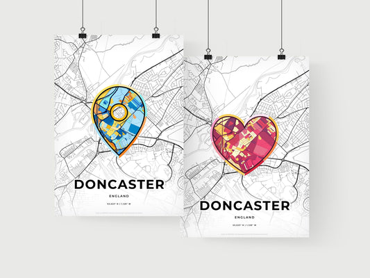 Doncaster England art print for couples