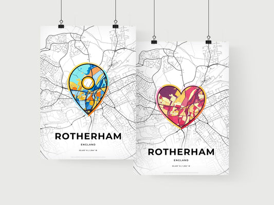 Rotherham England art print for couples
