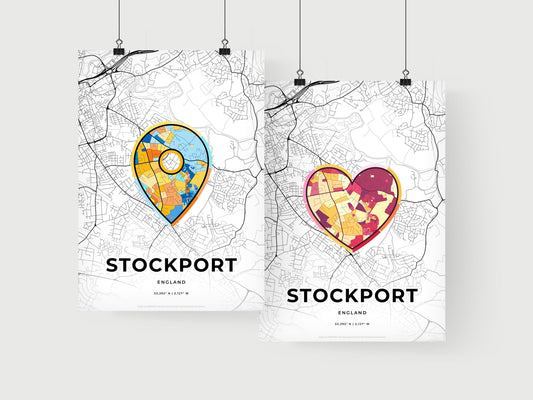 Stockport England art print for couples