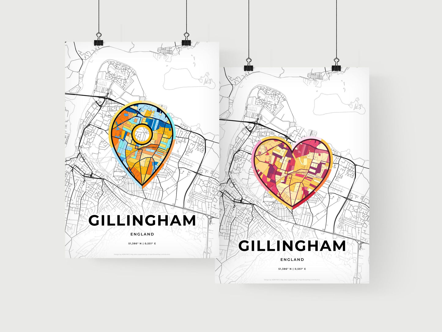 Gillingham England art print for couples