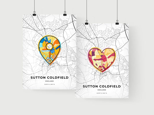 Sutton Coldfield England art print for couples