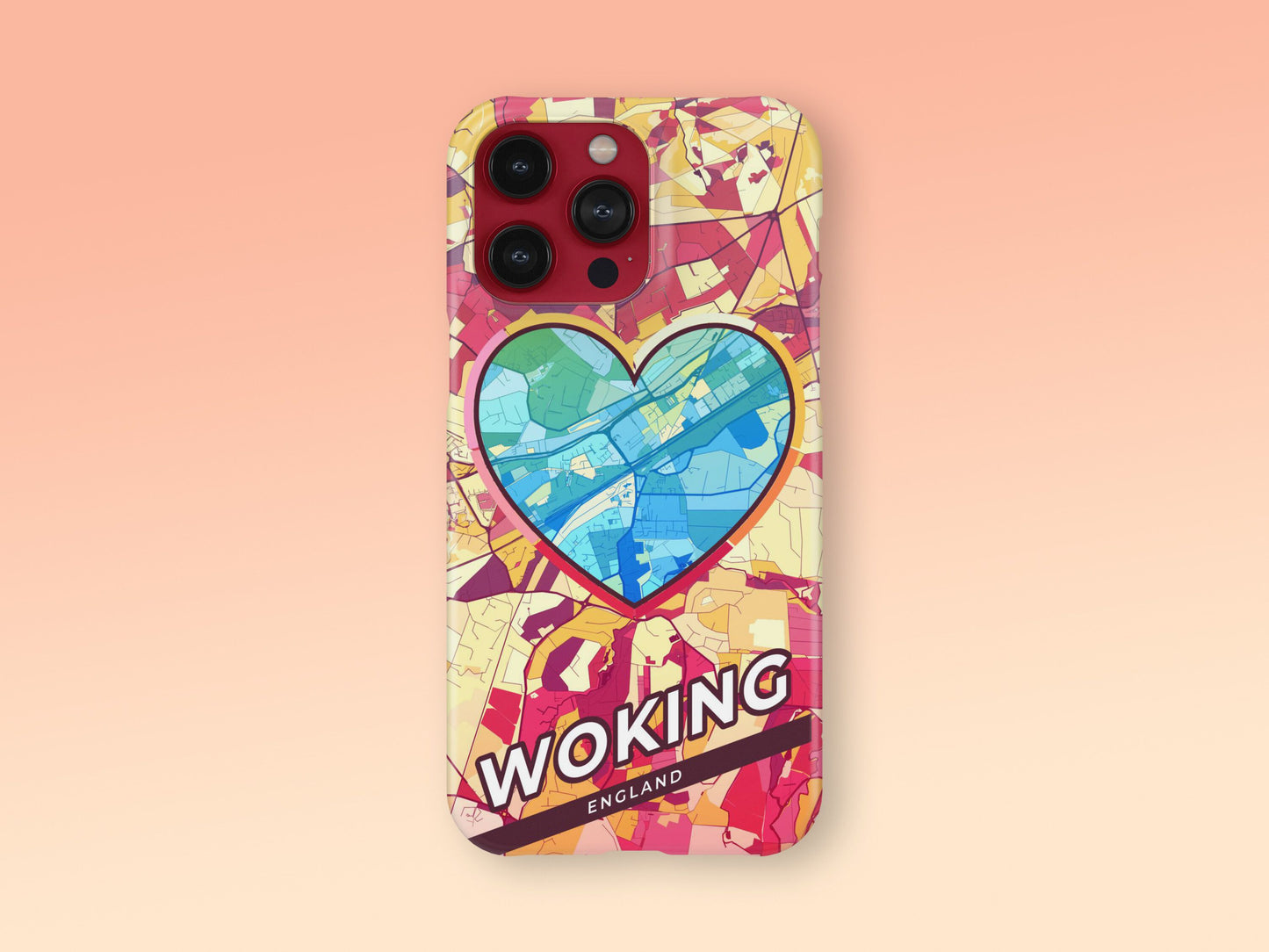 Woking England slim phone case with colorful icon 2